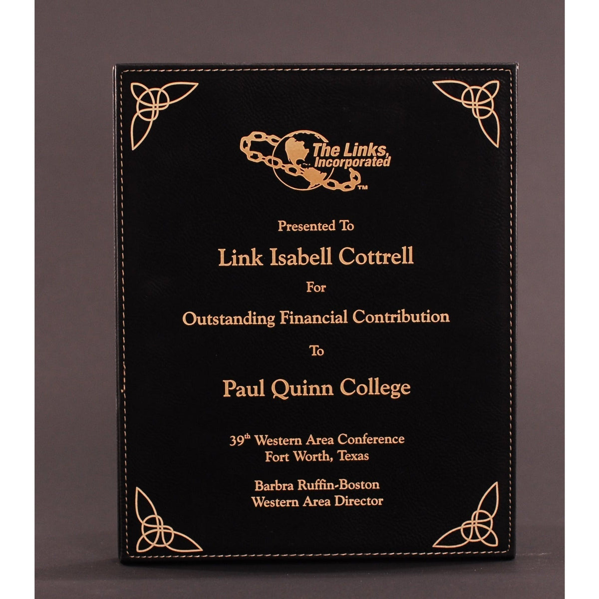Leatherette Plaque - Black