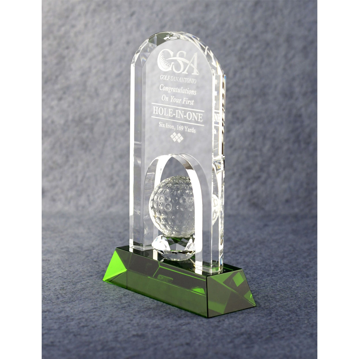 Crystal Arch with Golf Ball