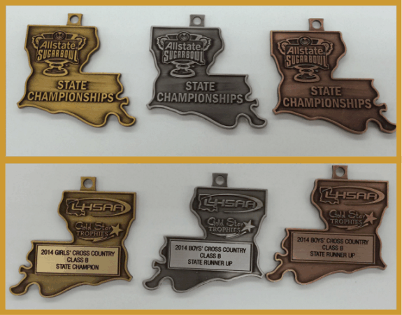 State Championship Medals - Gold, Silver or Bronze